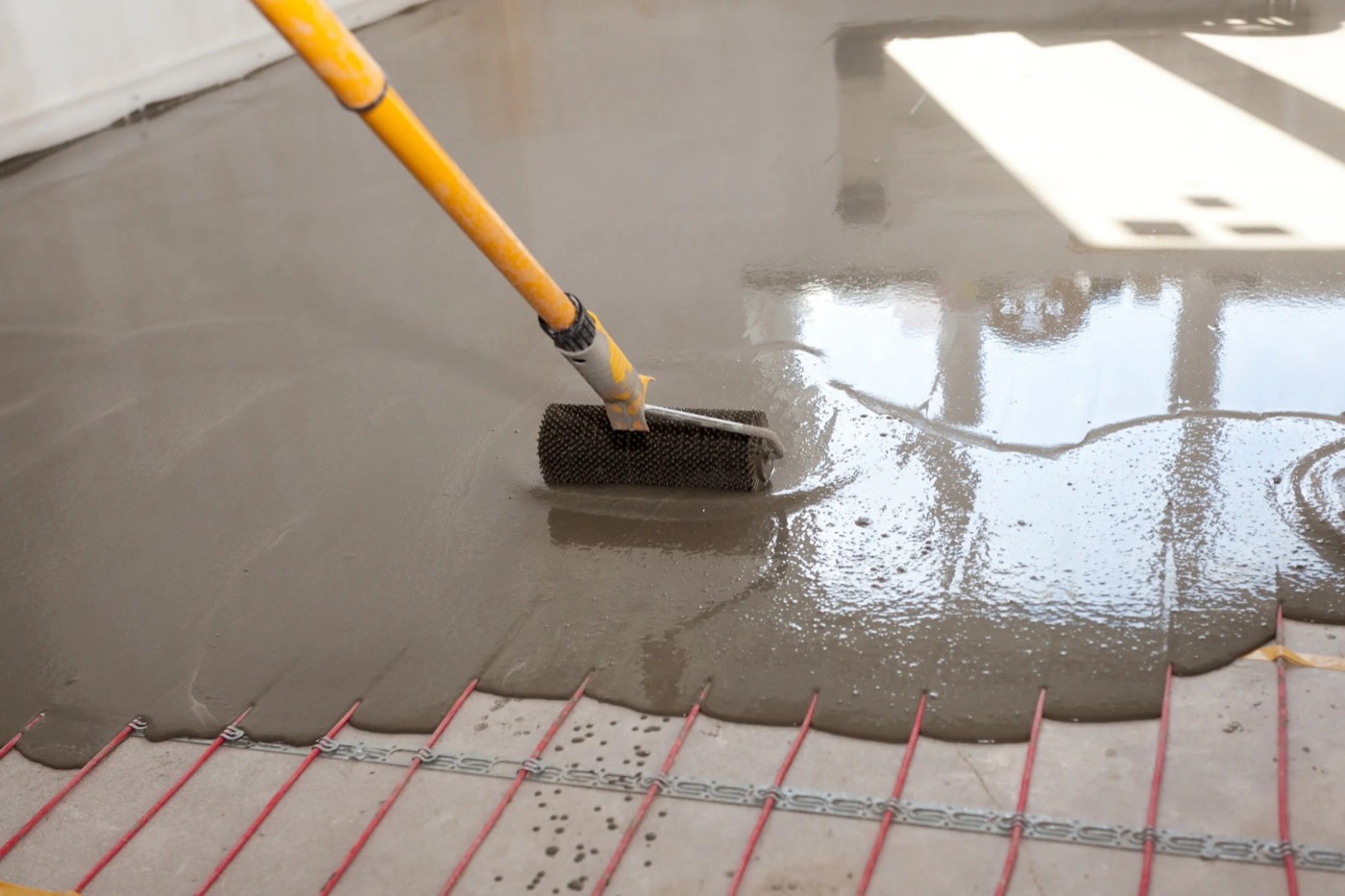 Polished concrete surface